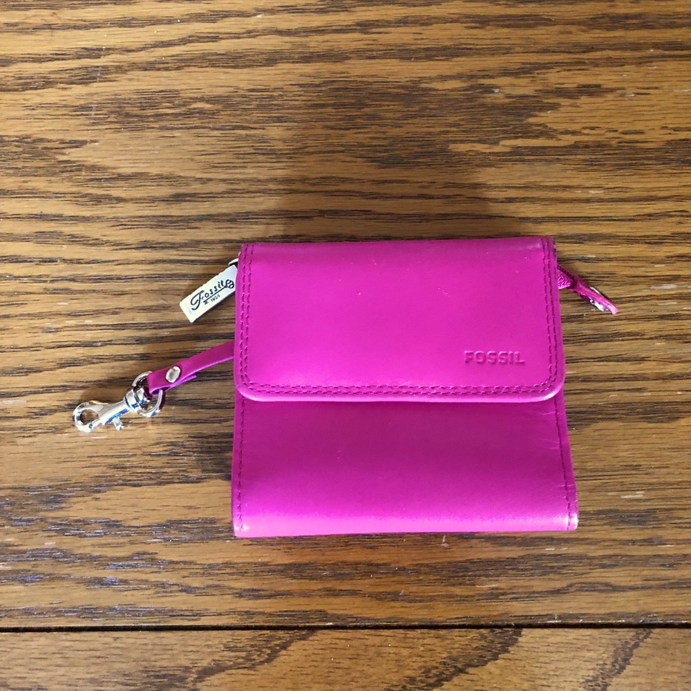 Fossil Pink Leather Wallet
